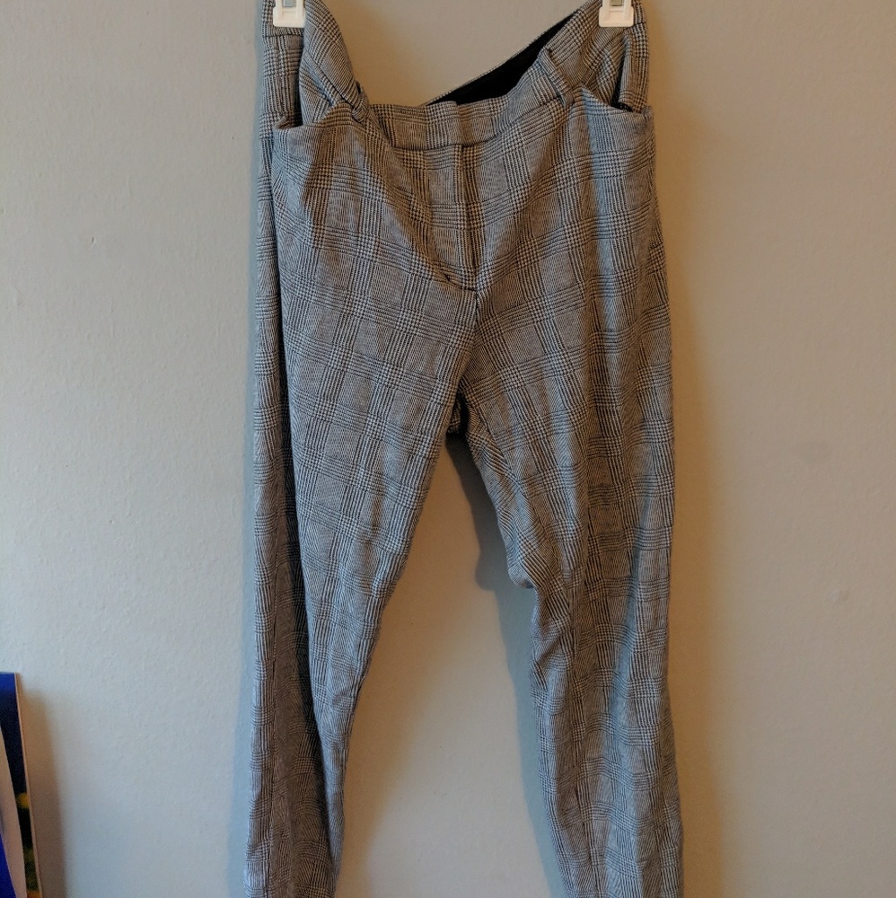 Plaid Stretch Dress Pants